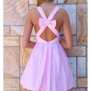 Pink Bow Back Dress